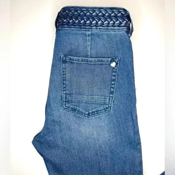 Kendall & Kylie Braided Belt High Waisted Flare Jeans Size- 5 - Picture 11 of 12